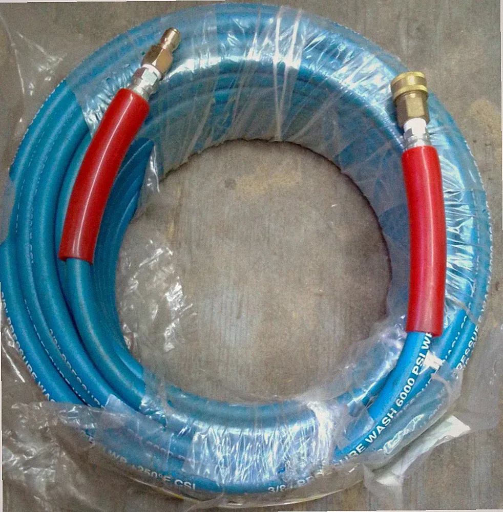 3/8" 6000 PSI WP +250°F COMMERCIAL PRESSURE WASH HOSE-100FT (H320010225)