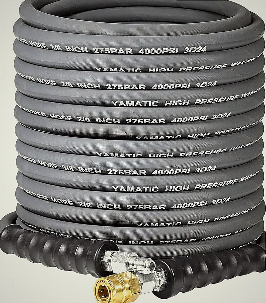 3/8" ID Pressure Washer Hose 50 FT, 4000 PSI, Kink-Resistant 3/8Inch Swivel Quic