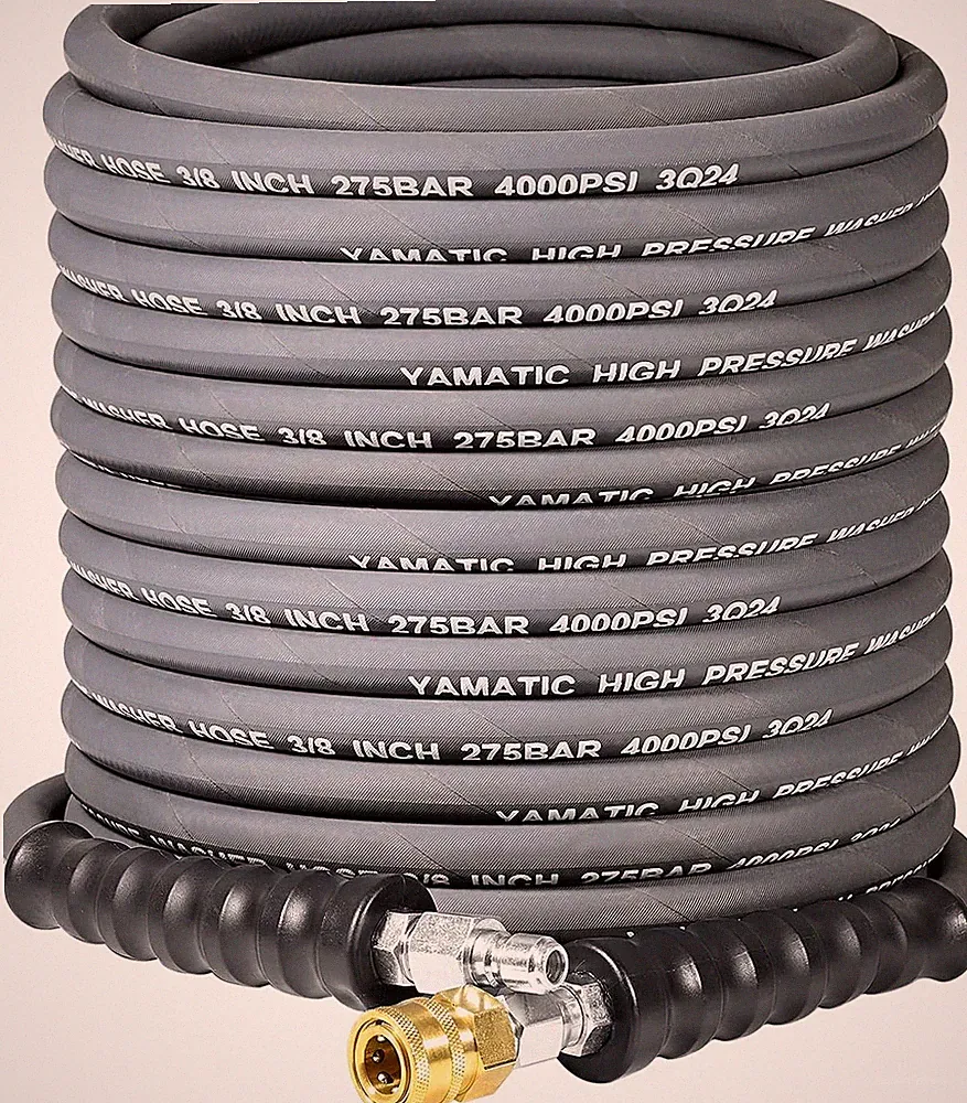 3/8" ID Pressure Washer Hose 50 FT, 4000 PSI, Kink-Resistant 3/8Inch Swivel Quic