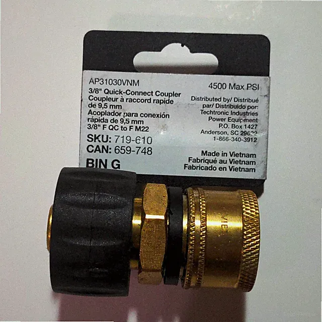 3/8 in Quick-Connect Coupler AP31030VNM 4500 PSI for Pressure Washer