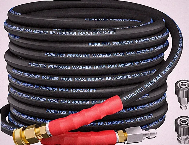 3/8 Inch Pressure Washer Hose 4800 PSI Kink Resistant 50FT for Household