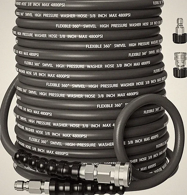 3/8" Kink-Resistant Pressure Washer Hose 4800Psi, 100Ft, Quick Connect