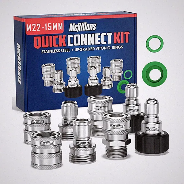 3/8" Kit, Mal Connect Pressure to Quick Washer M22-15mm McKillans® M22-15mm