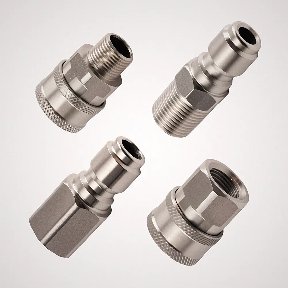 3/8" NPT Pressure Washer Coupler Quick Connect Adapter Steel Fitting 4 Pcs