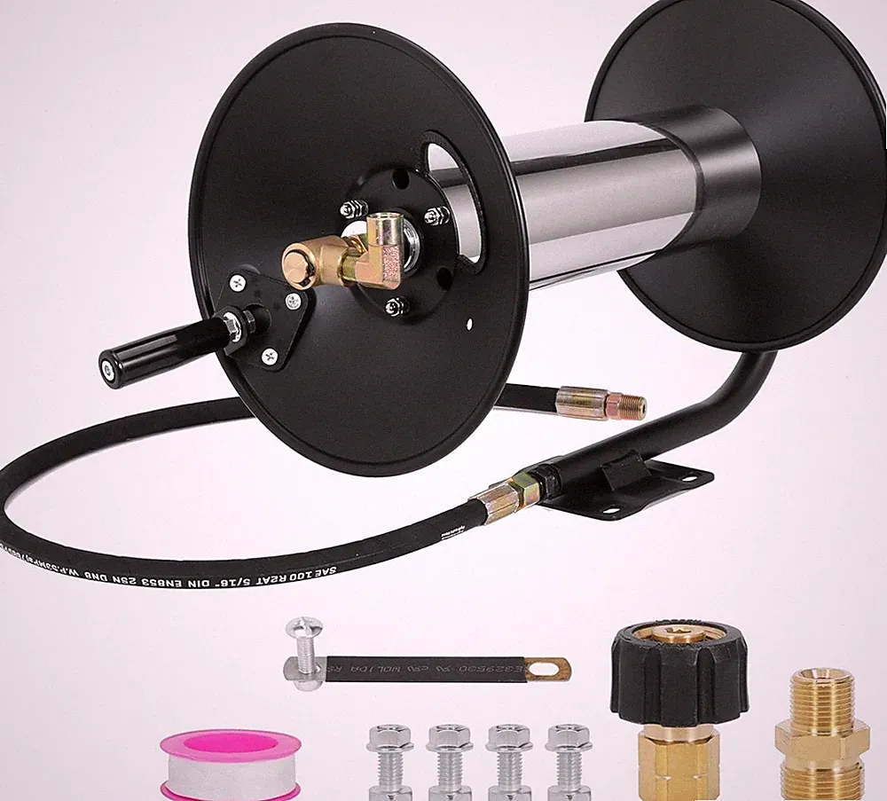 3/8" NPT Pressure Washer Hose Reel Power Washer Hose Reel,4000 PSI, 100FT