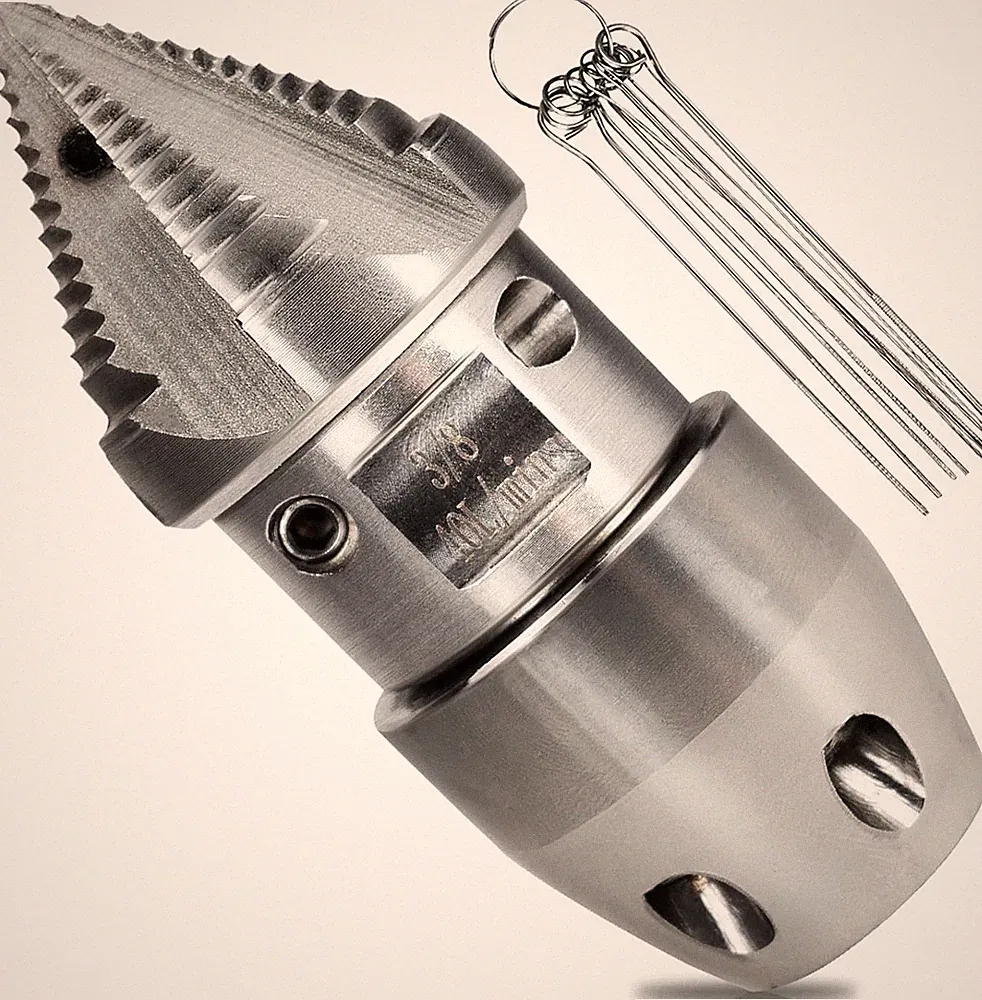 3/8 npt Sewer Jetter Nozzle for 2900 PSI, 40 L/min Pressure Washer - Stainless S