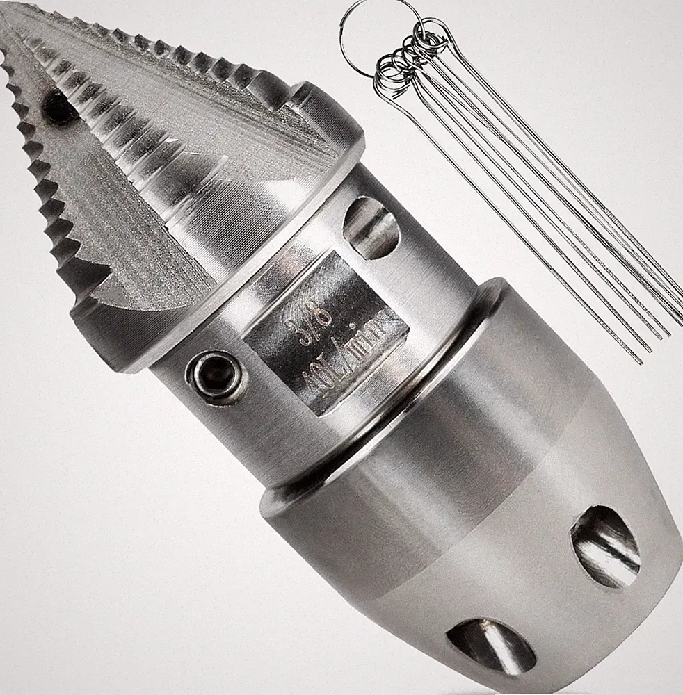 3/8 Npt Sewer Jetter Nozzle for 2900 PSI, 40 L/Min Pressure Washer - Stainless S