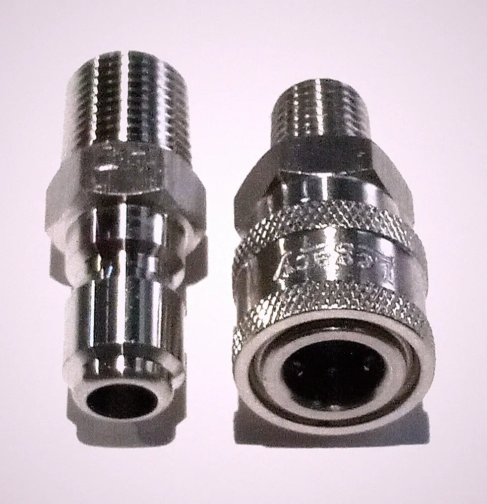 3/8 Plug + 1/4 Coupler - Stainless Steel- Pressure, Power Washer Gun Kit