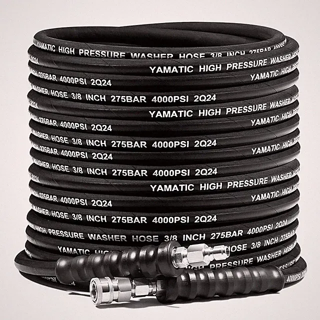 3/8" Pressure Washer Hose 100FT with Stainless Steel Swivel Quick Connector,...