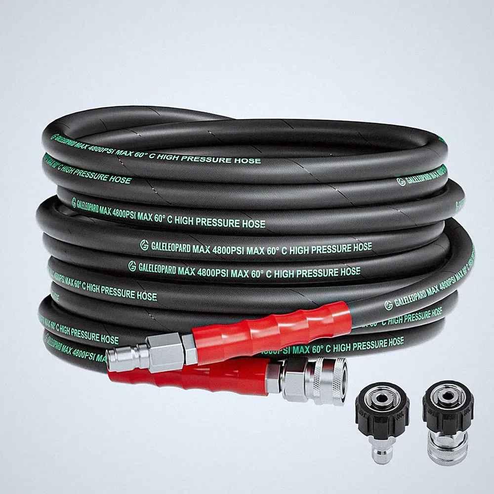 3/8" Pressure Washer Hose 25FT 4800PSI with 3/8 Inch Quick Connect, Kink Resi...