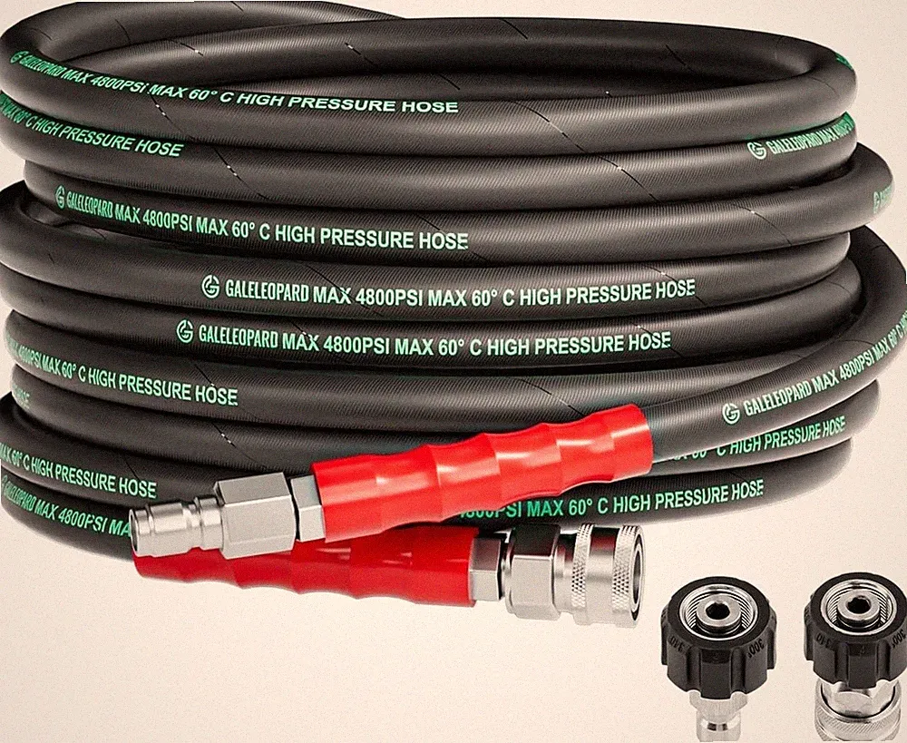 3/8" Pressure Washer Hose 25FT 4800PSI with 3/8 Inch Quick Connect, Kink Resista