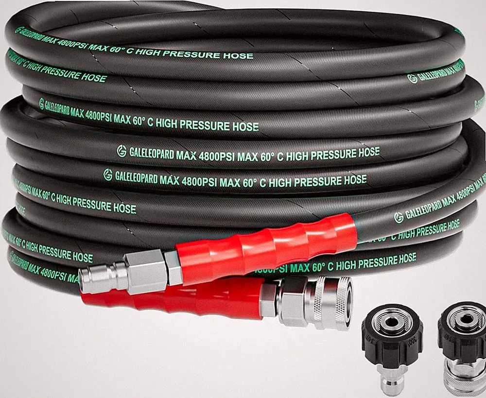 3/8" Pressure Washer Hose 25FT 4800PSI with 3/8 Inch Quick Connect, Kink Resista