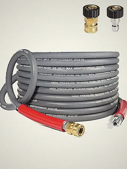 3/8″ Pressure Washer Hose 35 FT — 4500 PSI Steel-Braided Non-Marking