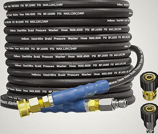 3/8" Pressure Washer Hose 50 FT Non Marking, Hot Water Commercial Power Washer H