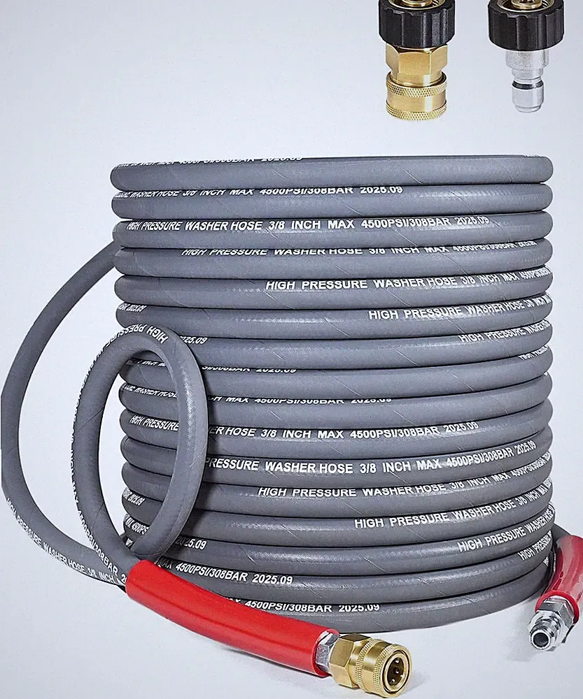 3/8" Pressure Washer Hose 50Ft 4500 PSI for Electric Gas Hot Cold Water M22