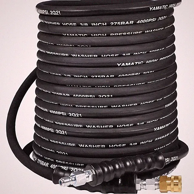 3/8" Pressure Washer Hose 50FT, Swivel 3/8 Quick Connect, 4000 PSI Steel Brai...
