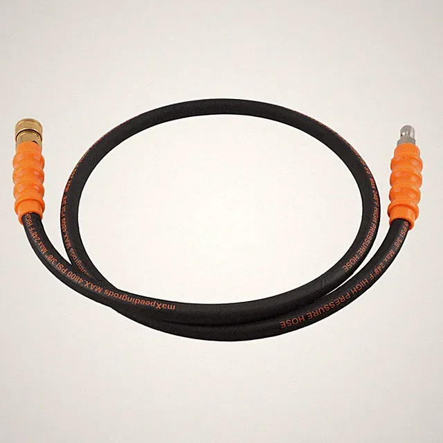 3/8" Pressure Washer Hose 5FT 4800 PSI Heavy Duty Steel Braided Black Rubber