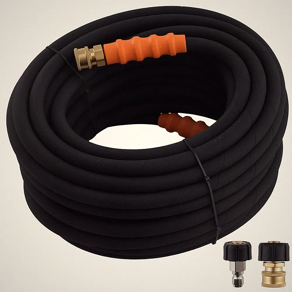 3/8" Pressure Washer Hose 70FT 4800PSI Hot Water Steel Wire Braid New