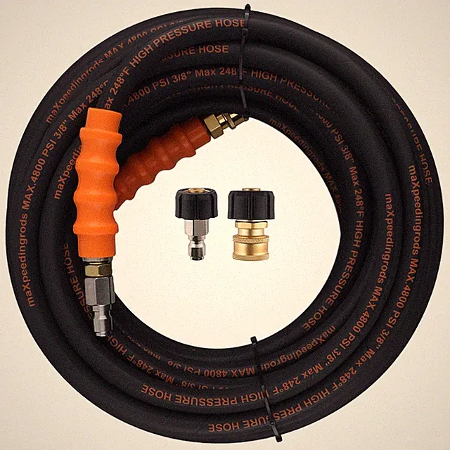 3/8" Pressure Washer Hose 70FT 4800PSI Steel Jacket Steel Wire Braid for Simpson