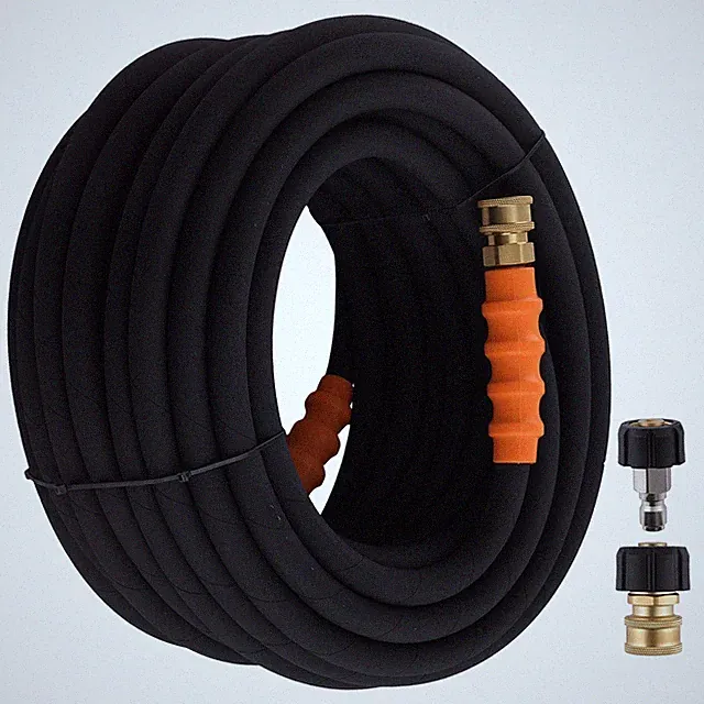 3/8" Pressure Washer Hose 70FT 4800PSI Steel Wire Braid w/ Quick Connect Coupler