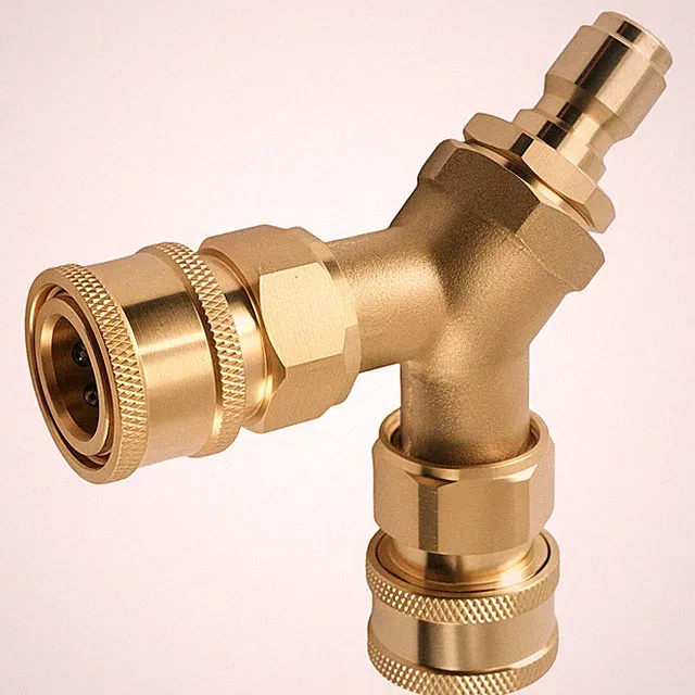 3/8'' Pressure Washer Tee Splitter Coupler Y-Shape Two Gun to One Power Washer