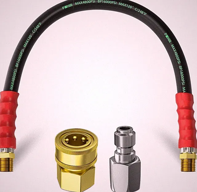 3/8" Pressure Washer Whip Hose 2FT, Short Reel Connector for Power Washing, 248