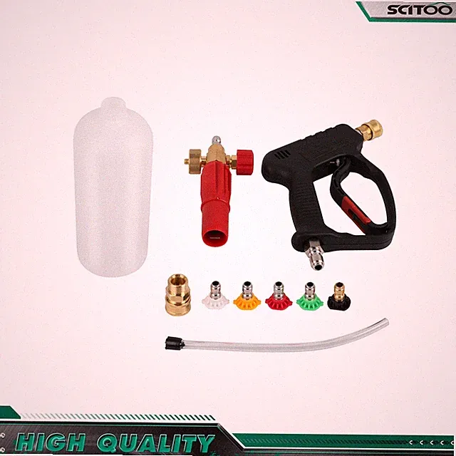 3/8" Quick Connect Snow Foam Lance Cannon Soap Sprayer + Pressure Washer Gun Kit