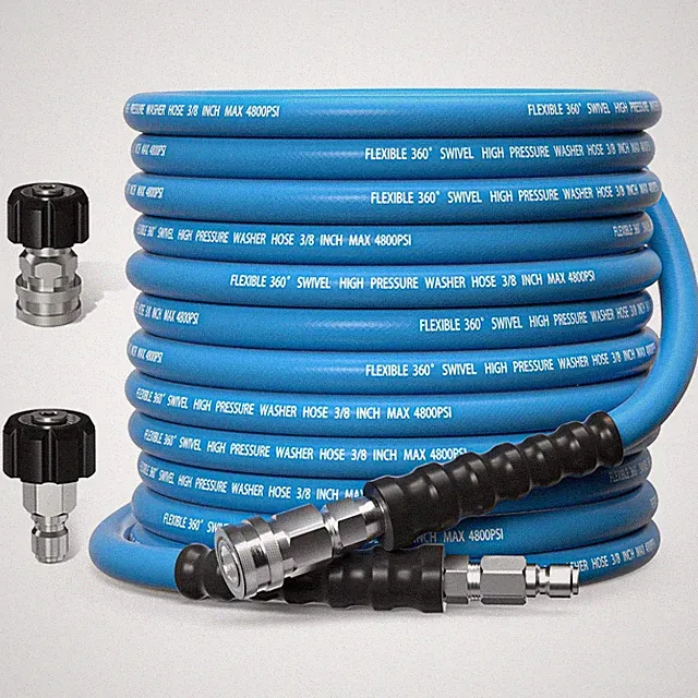 3/8" Real Kink-Resistant 50FT Pressure Washer Hose – 4800 PSI Commercial-Grad...