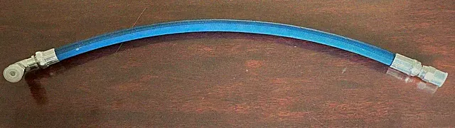 3/8" x 2' Blue 4,000 PSI Pressure Washer Jumper Hose 1 male pipe swivel 90