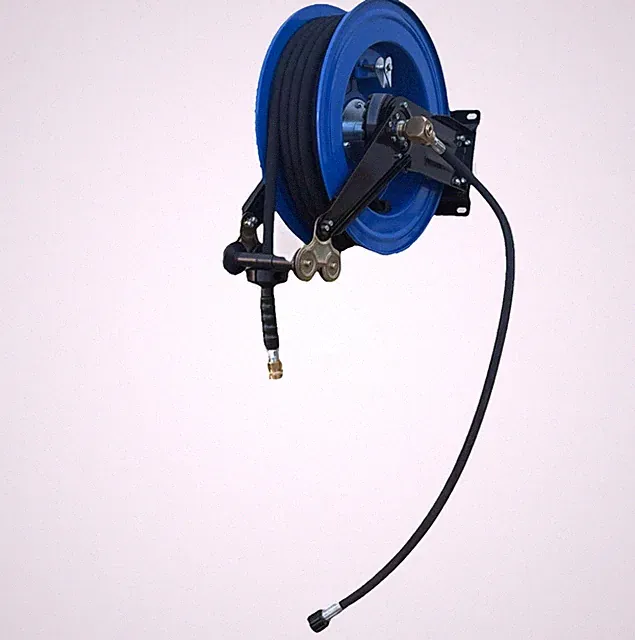 3/8" x 50' High Pressure Washer Hose 4000PSI & Auto Retractable Steel Hose Reel