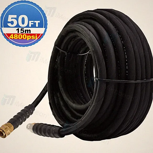 3/8" x 50FT 4800 PSI High Pressure Power Washer Hose 3/8" Quick Connection 275℉