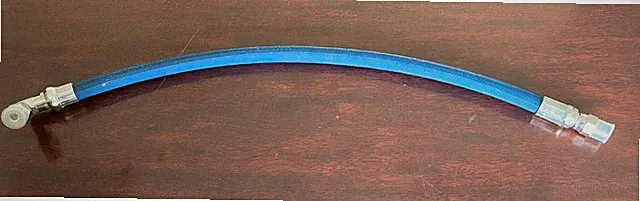 3/8" x 6' Blue 4,000 PSI Pressure Washer Jumper Hose 1 male pipe swivel 90