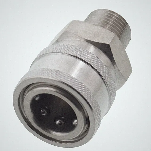 3/8in. MPT Stainless Steel Socket Quick Connect Coupler 4000 PSI 10 GPM for P...