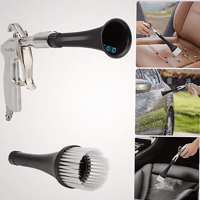 3-in-1 High-Pressure Car Cleaning Gun Nozzle Air Blow Tool 360° Rotating 1/4in
