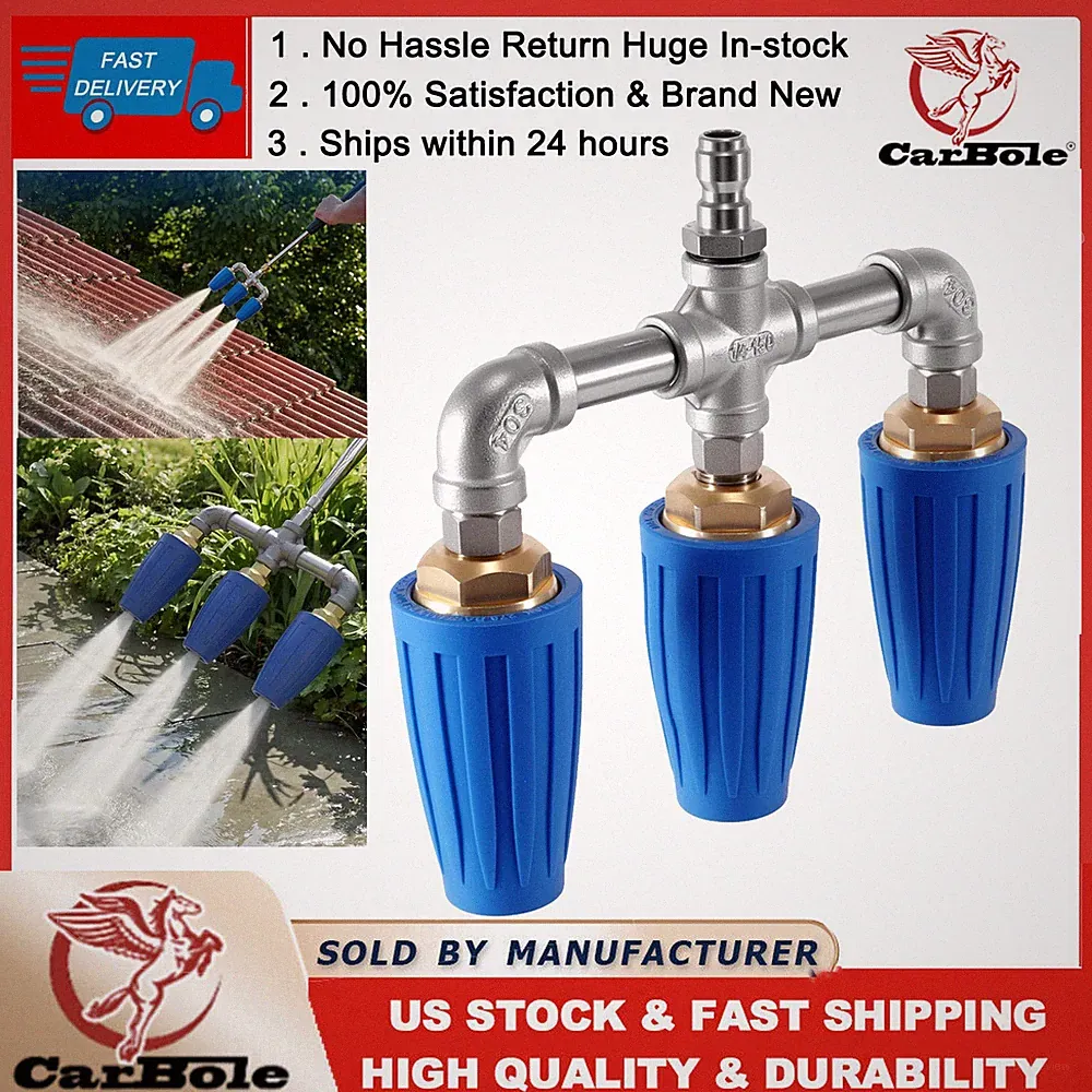 3-in-1 Triple Turbo Nozzle Pressure Washer Tip 1/4" Quick Connector 4000 PSI US
