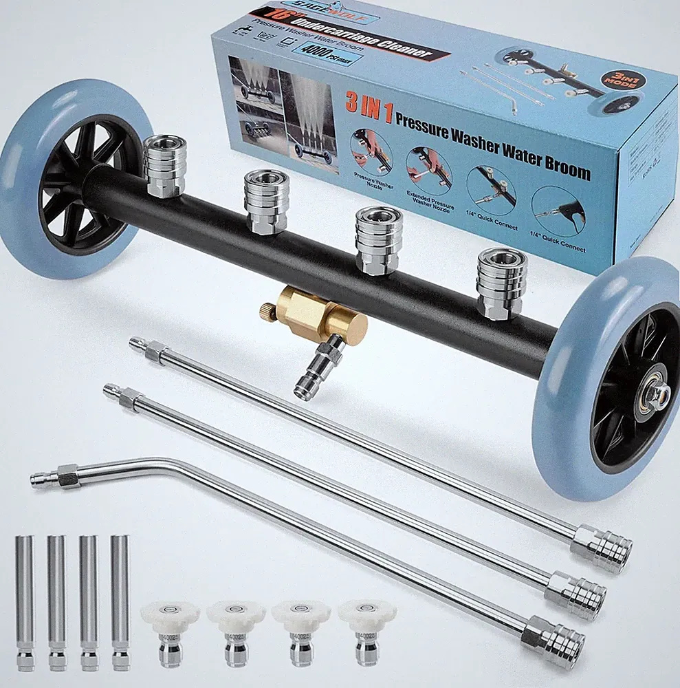 3-In-1 under Carriage Pressure Washer Attachment, 16 Inch Pressure Washer Underc