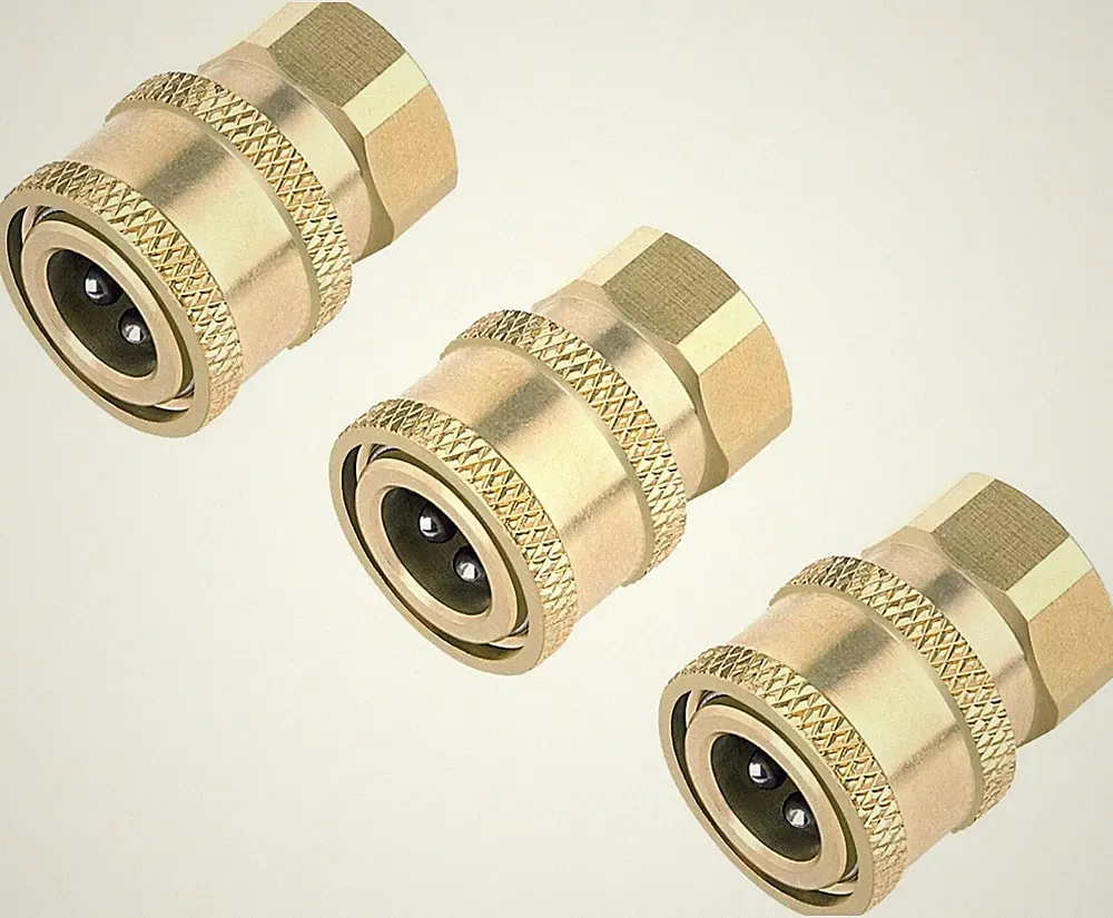 3 Pack Pressure Washer Coupler Brass Fittings 1/4 Inch Quick Connect To Female N