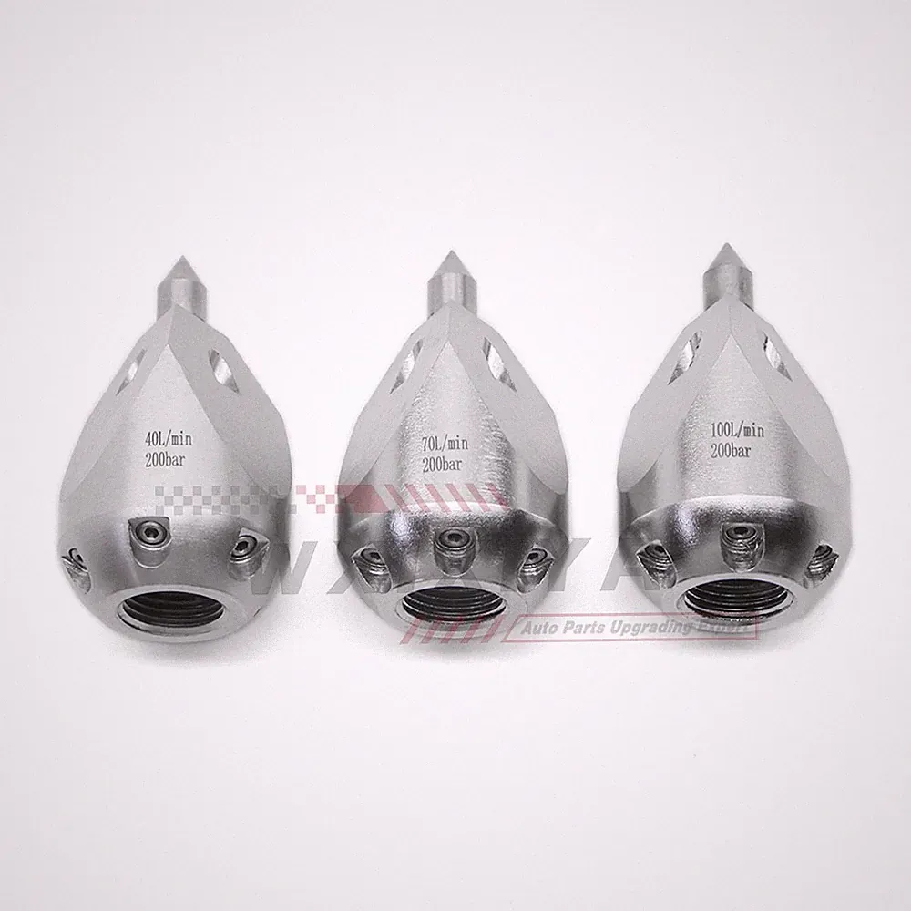 3 Side 6 Rear High Pressure Washer Sewer Jetter Nozzle Hose Drain Rotating Jet
