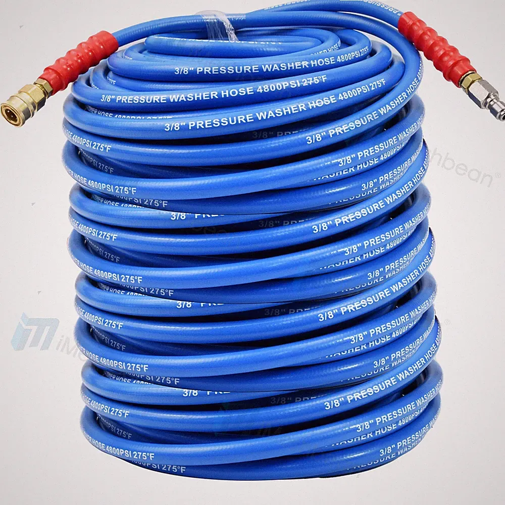 30/50/100/150ft Hot Water Pressure Washer Hose 3/8" 4800 psi One-Steel Braid