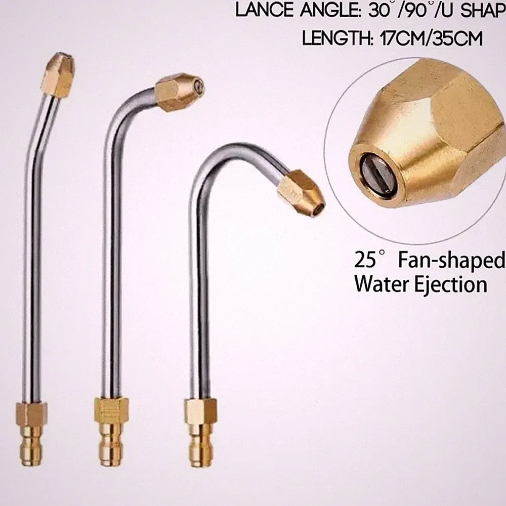 30° /90° /UShape Pressure Car Washer Angled Lance Extension Spray Wand Nozzle Hi