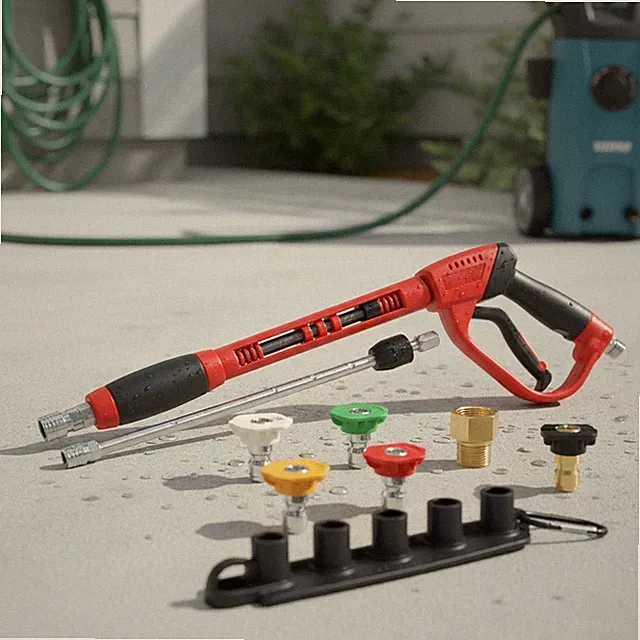 30° Curved Pressure Washer Wand with 5 Interchangeable Nozzle Tips - 4000 PSI