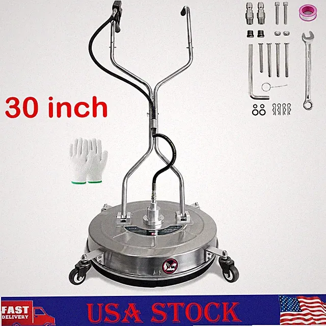 30 inch Pressure Washer Surface Cleaner w/ 4 Wheels Dual Handle Max 5200 PSI