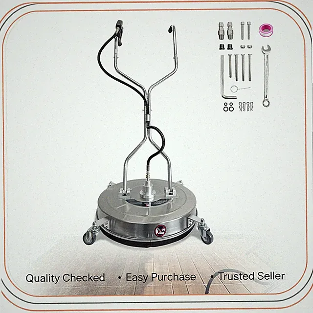 30" Pressure Washer Surface Cleaner 4 Wheels Stainless Steel 5200PSI Dual Handle