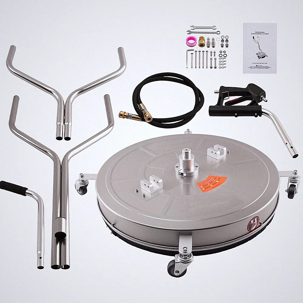 30" Pressure Washer Surface Cleaner 6000 PSI 4 Wheel Stainless Steel 3700