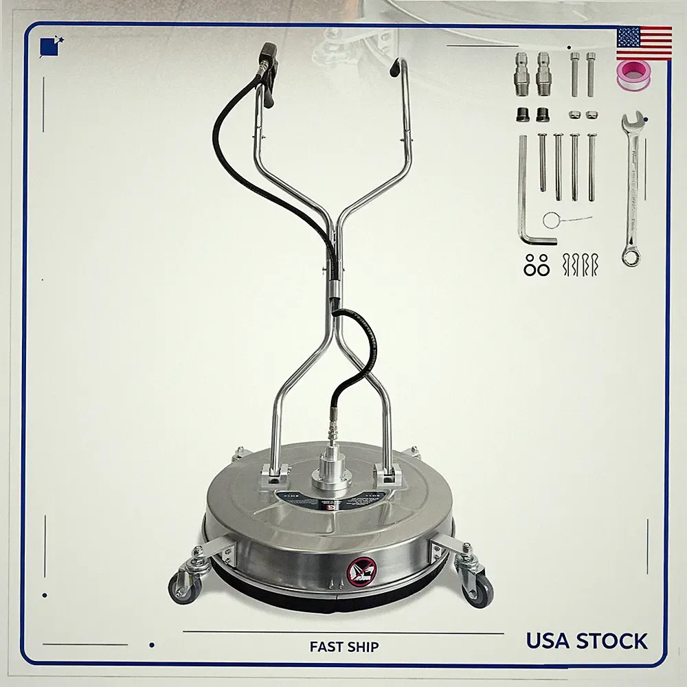 30" Pressure Washer Surface Cleaner Attachment 4900 PSI Concrete Stainless Steel
