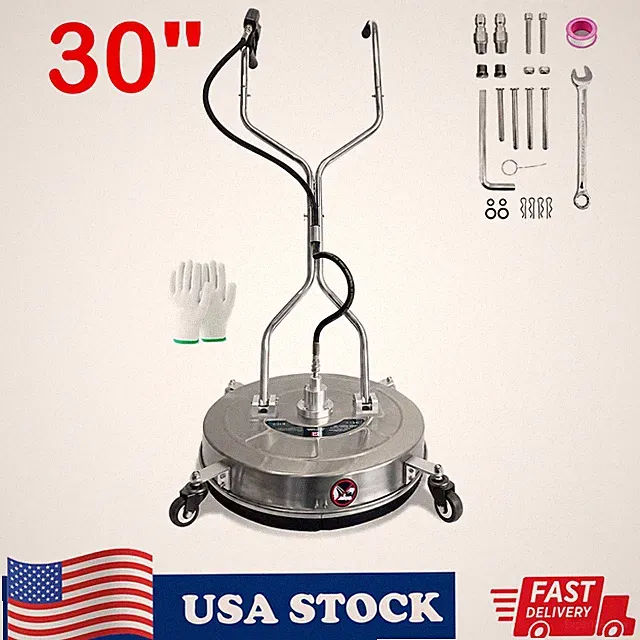 30" Pressure Washer Surface Cleaner Stainless Steel Dual Handle 5200PSI Washer