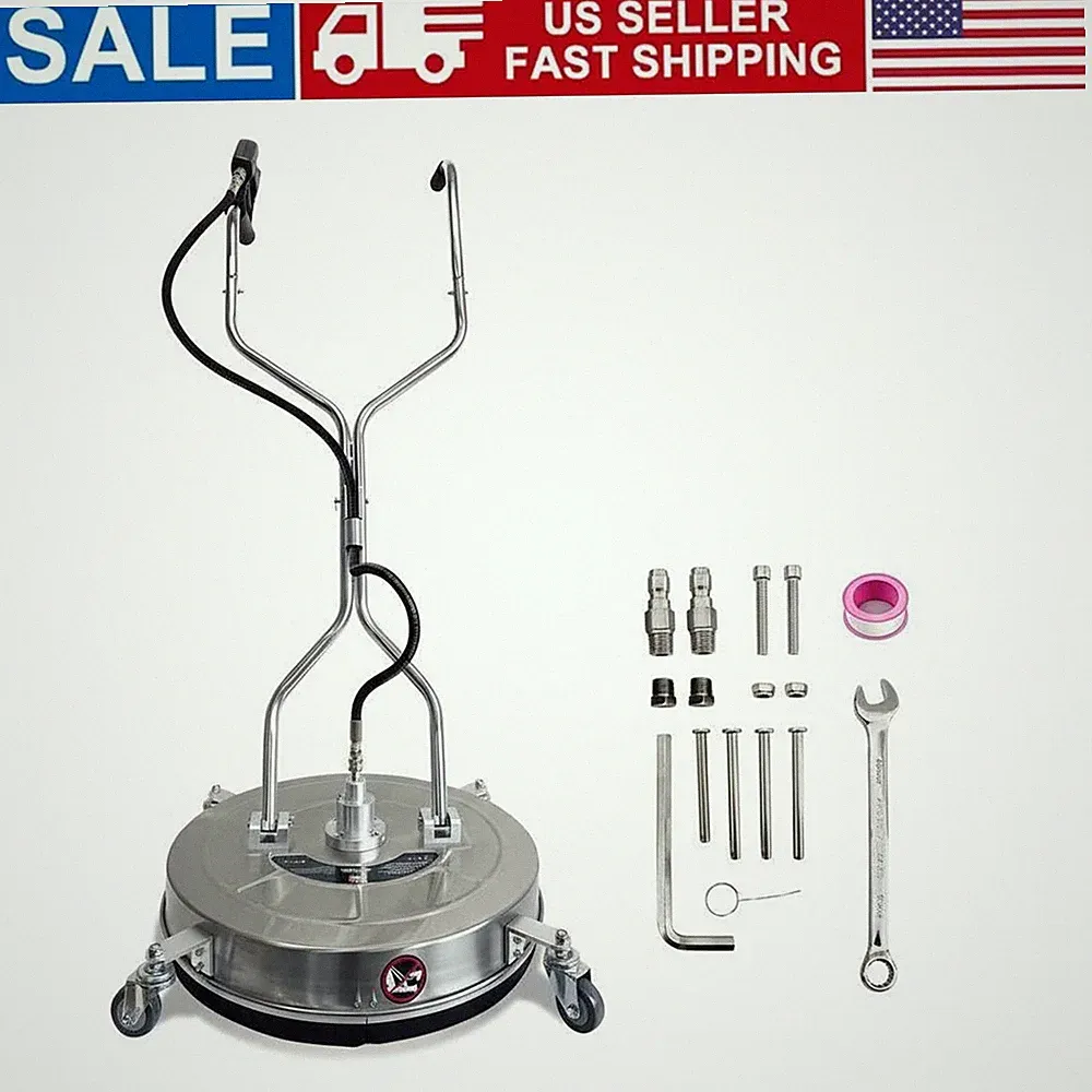 🌱30" Pressure Washer Surface Cleaner w/Wheel Dual Handle Power Washer 5200 PSI