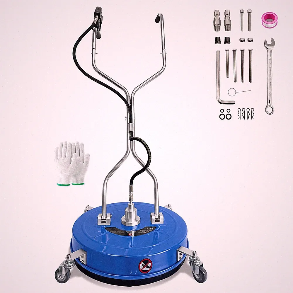 30" Pressure Washer Surface Cleaner with 4 Wheels Dual Handle 5200 Max PSI