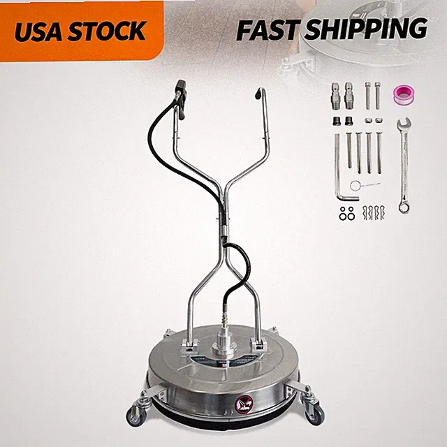 30" Stainless Steel Pressure Washer Surface Cleaner Attachment 4900 PSI Concrete