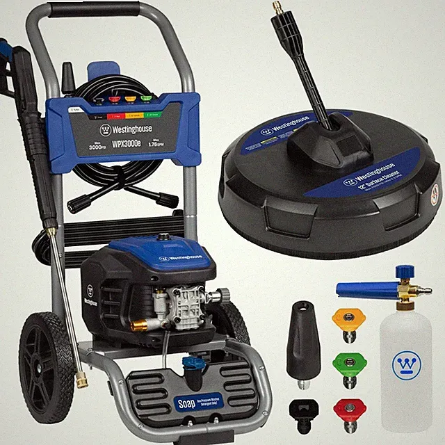 3000 Max PSI 1.76 Max GPM 13 Amp Corded Electric Pressure Washer Kit Car Cleaner